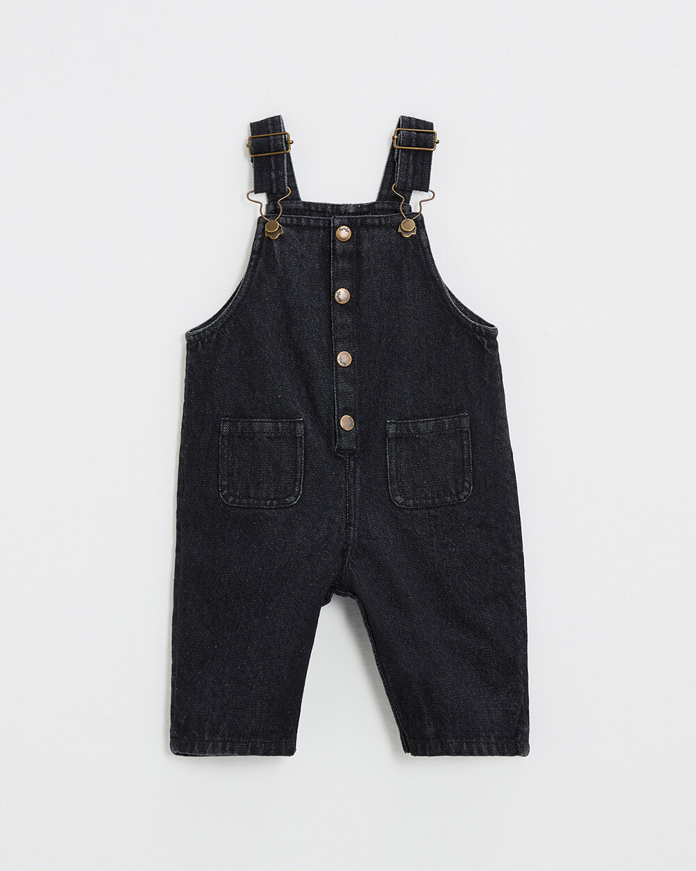 Salopette longue en denim Coloris gris anthracite  Natalys