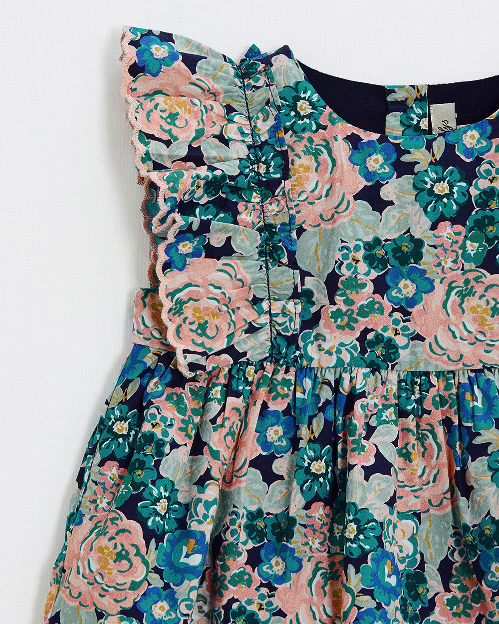 Robe sans manches en popeline Imprim&eacute; grosses fleurs  Natalys
