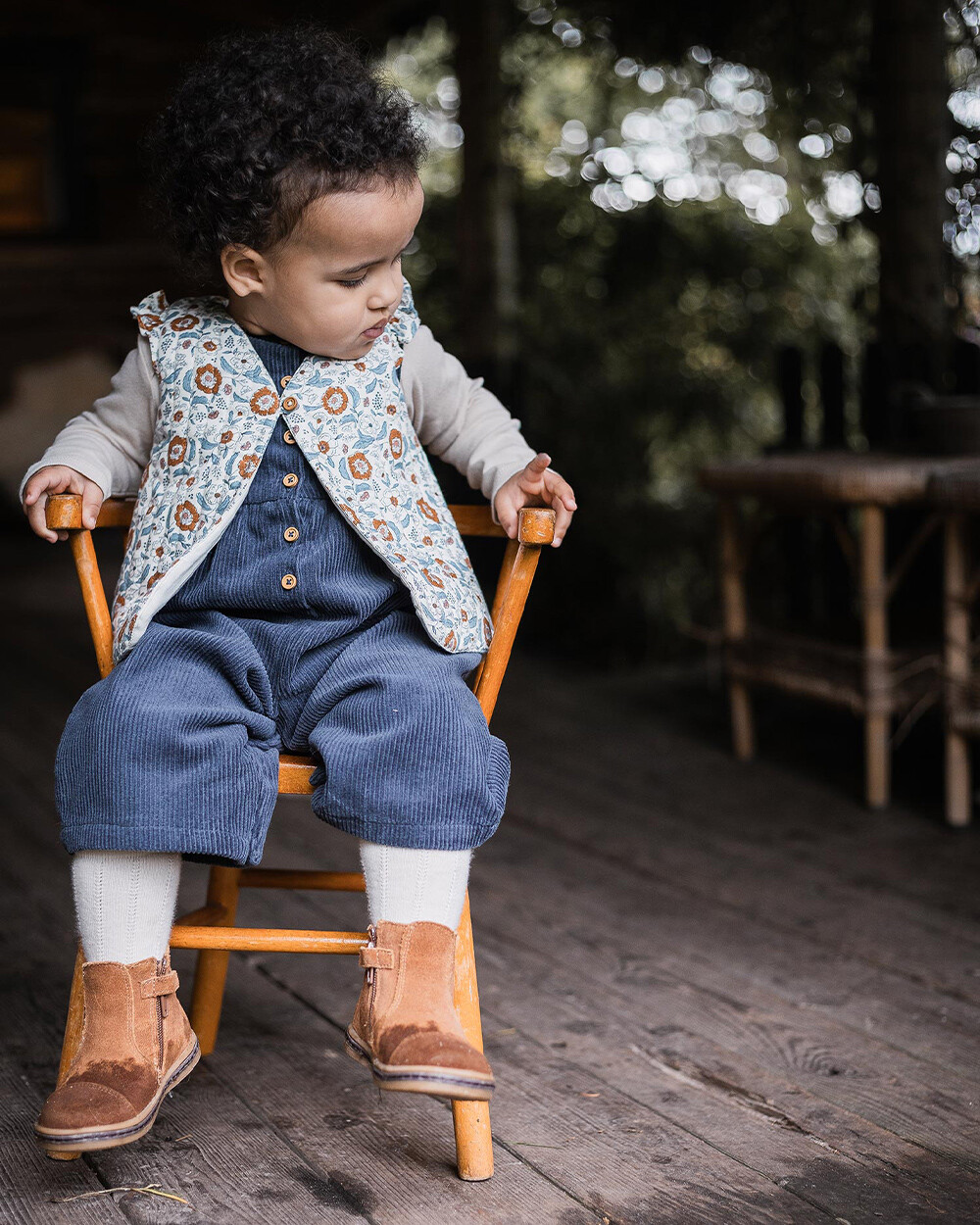 Gilet sans manche imprimé Imprimé fleurs folk Natalys