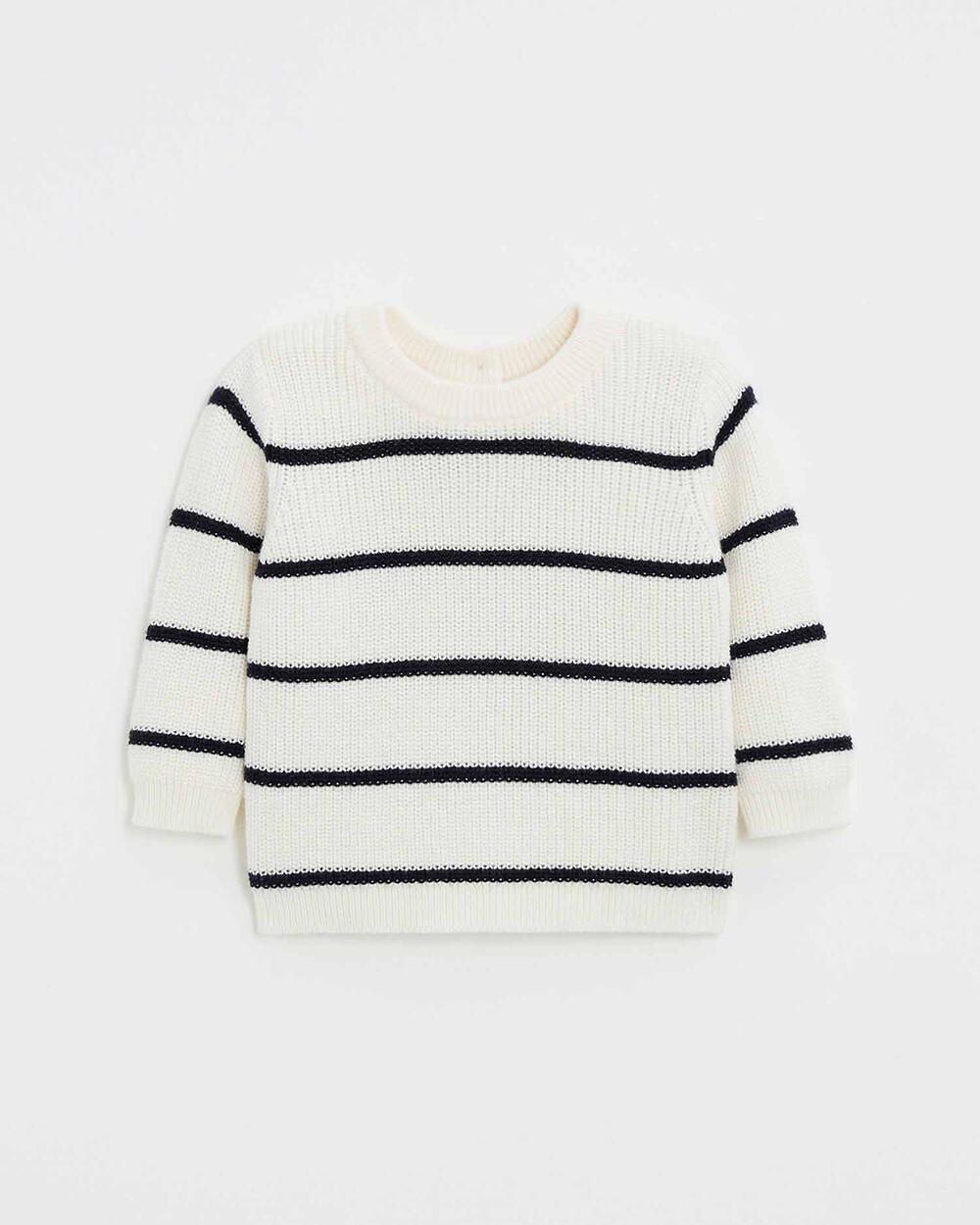 Pull en tricot ray&eacute; Coloris &eacute;cru  Natalys