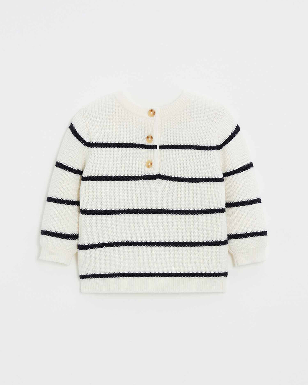Pull en tricot ray&eacute; Coloris &eacute;cru  Natalys