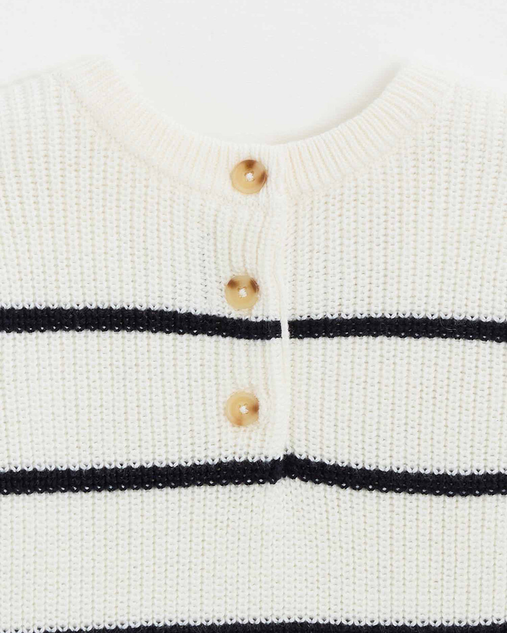 Pull en tricot ray&eacute; Coloris &eacute;cru  Natalys