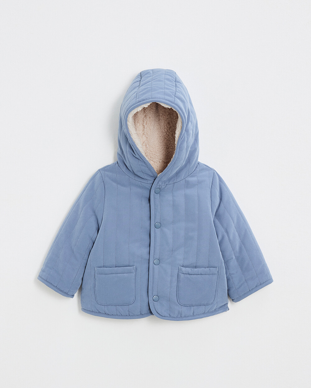 Manteau r&eacute;versible d&eacute;perlant Coloris bleu nocturne  Natalys