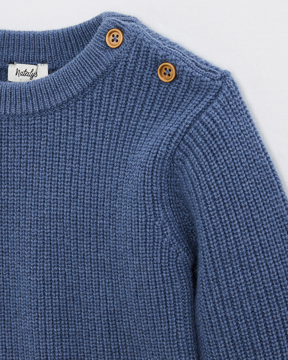 Pull en tricot fantaisie Coloris bleu nocturne  Natalys