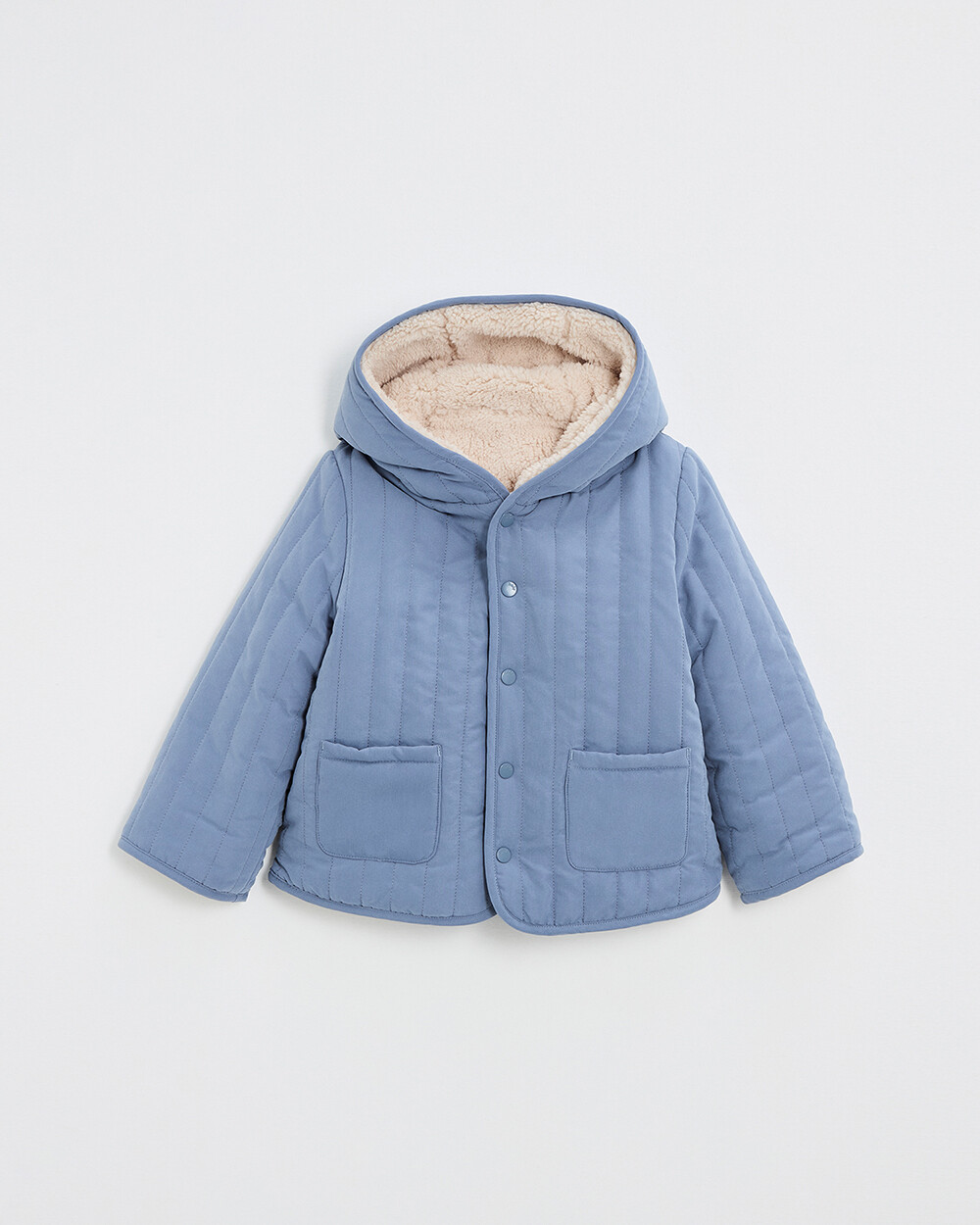 Manteau r&eacute;versible d&eacute;perlant Coloris bleu nocturne  Natalys