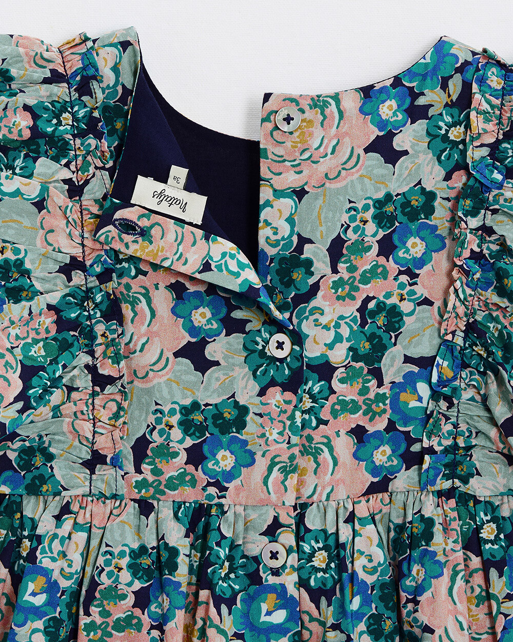Robe sans manches en popeline Imprimé grosses fleurs Natalys