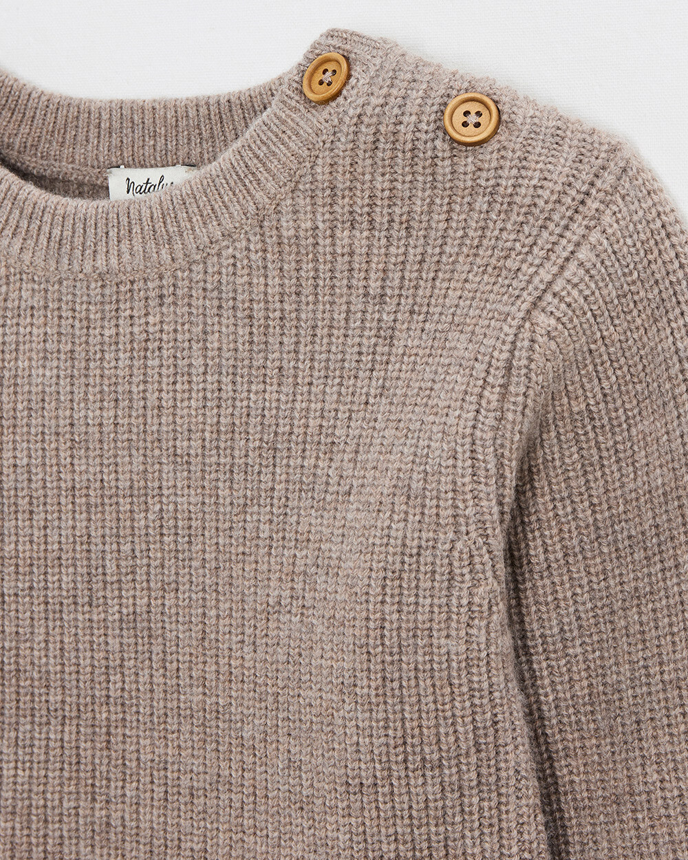 Pull en tricot fantaisie Coloris moka Natalys