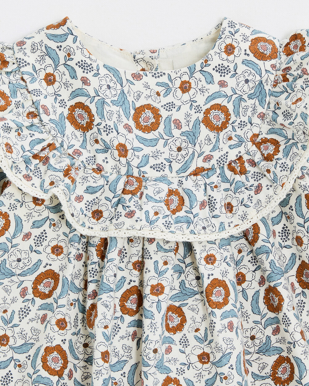 Robe manches longues imprim&eacute; Imprim&eacute; fleurs folk  Natalys