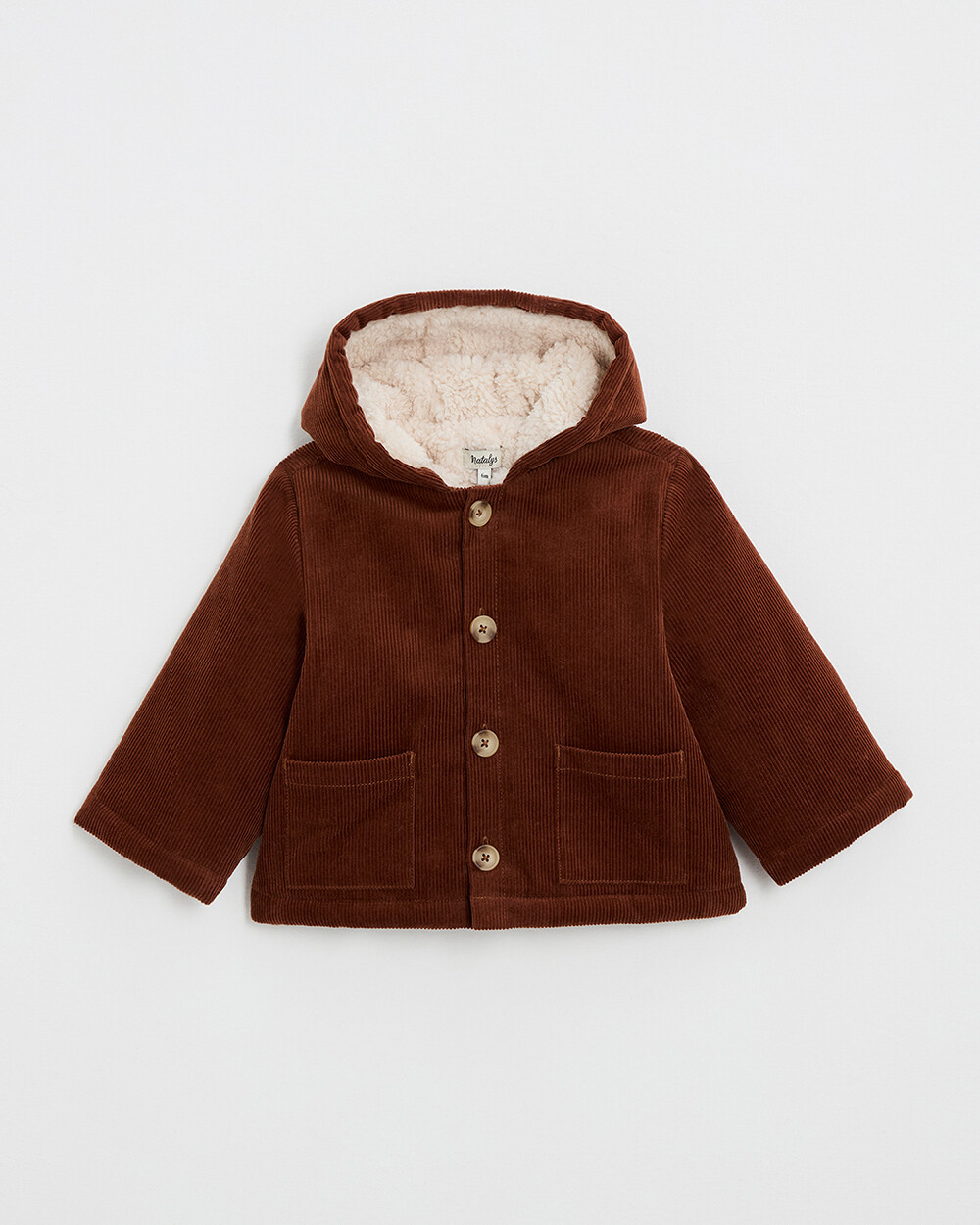 Manteau en velours c&ocirc;tel&eacute; Coloris brique  Natalys