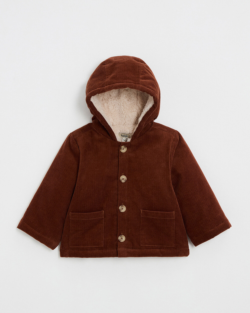 Manteau en velours c&ocirc;tel&eacute; Coloris brique  Natalys