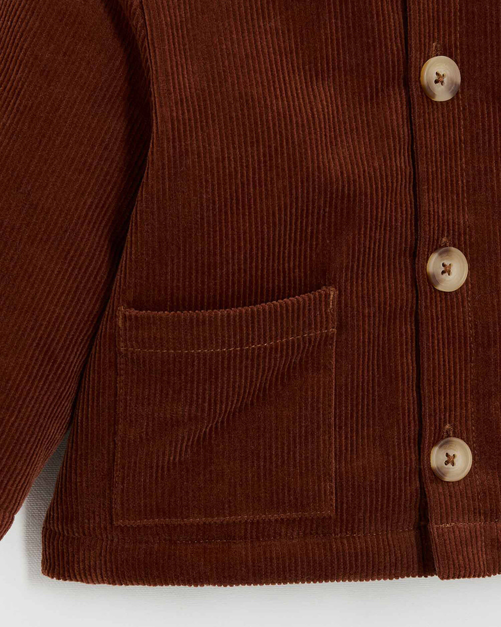 Manteau en velours c&ocirc;tel&eacute; Coloris brique  Natalys