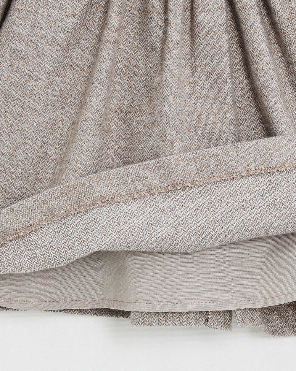 Robe manches longues flanelle Coloris beige  Natalys