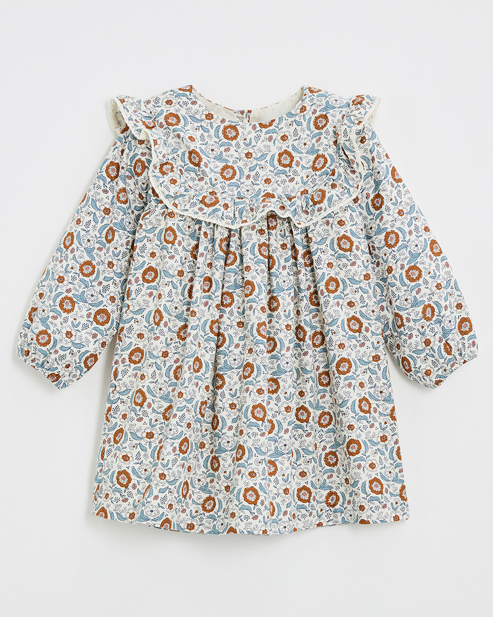 Robe manches longues imprim&eacute; Imprim&eacute; fleurs folk  Natalys