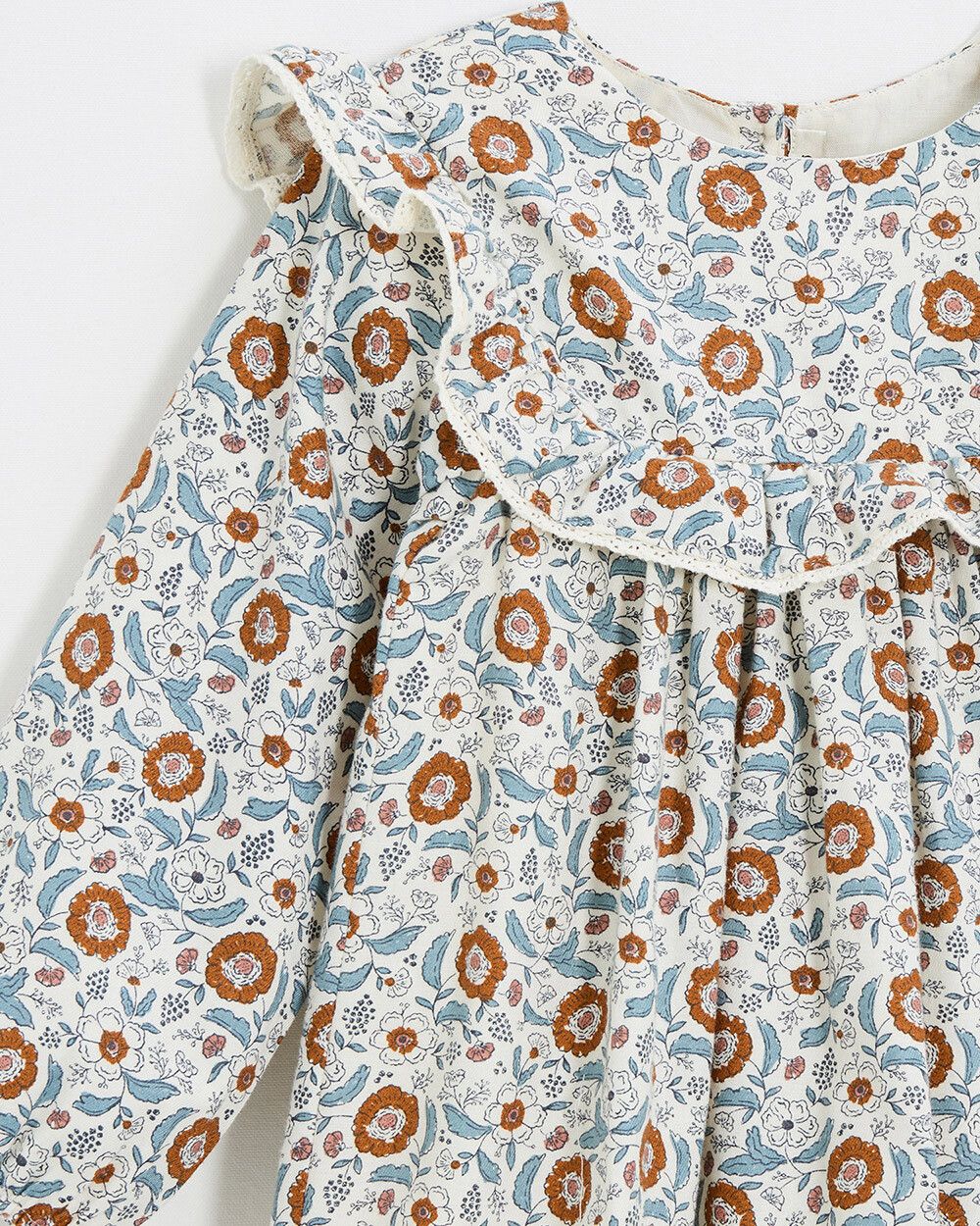 Robe manches longues imprim&eacute; Imprim&eacute; fleurs folk  Natalys