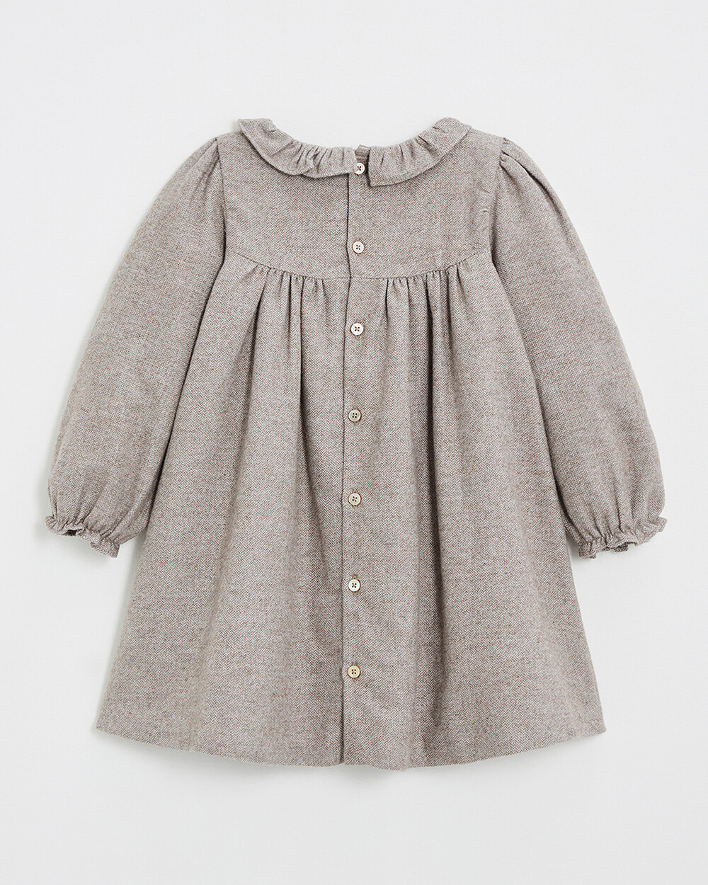 Robe manches longues flanelle Coloris beige  Natalys