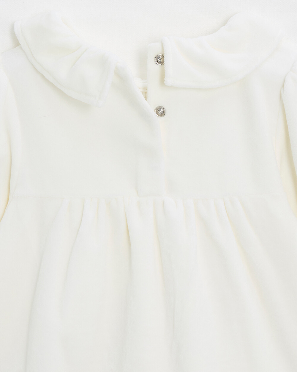 Pyjama deux pi&egrave;ces enfant en velours Coloris &eacute;cru  Natalys