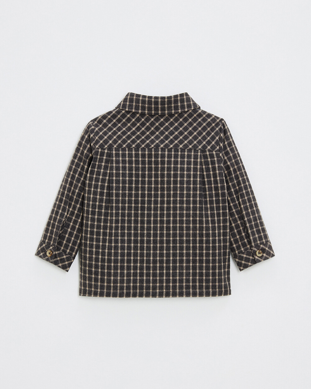 Chemise en flanelle Coloris gris anthracite chin&eacute;  Natalys