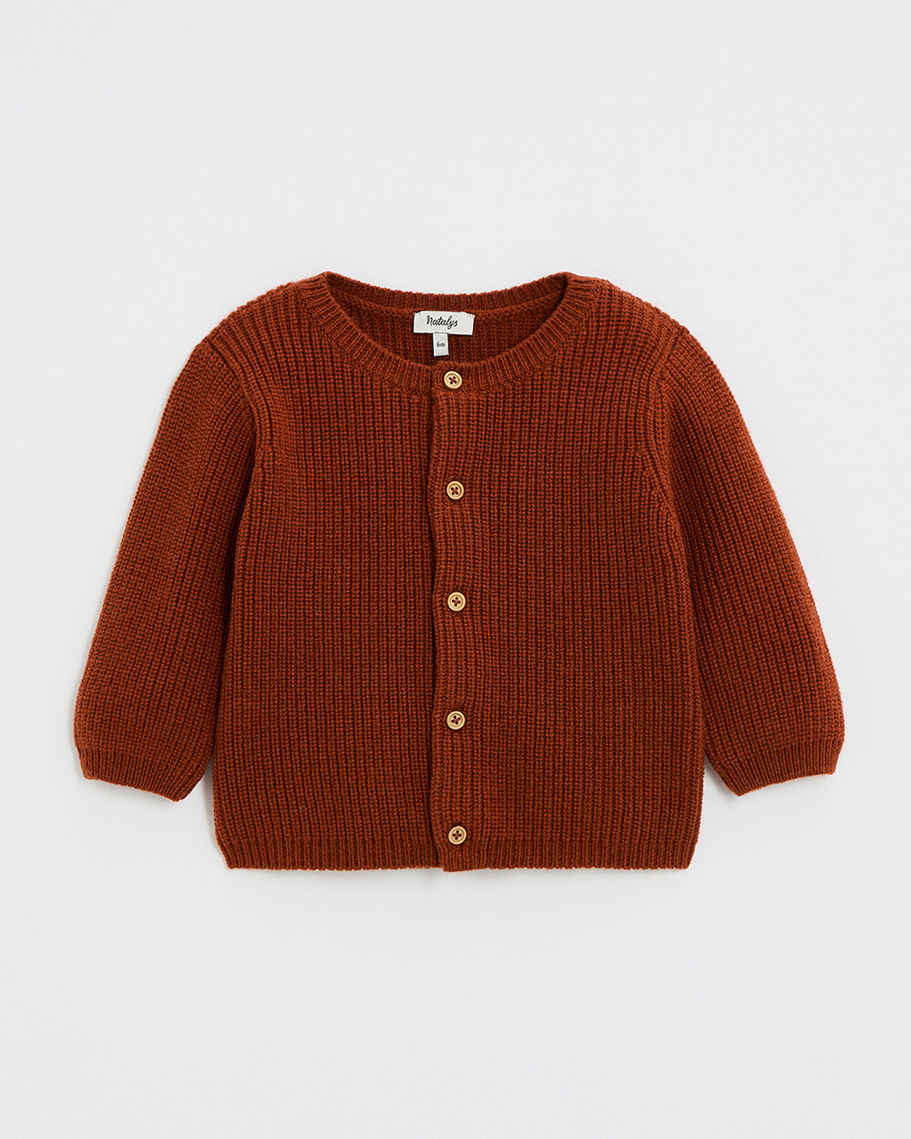 Gilet en laine M&eacute;rinos Coloris rouille  Natalys