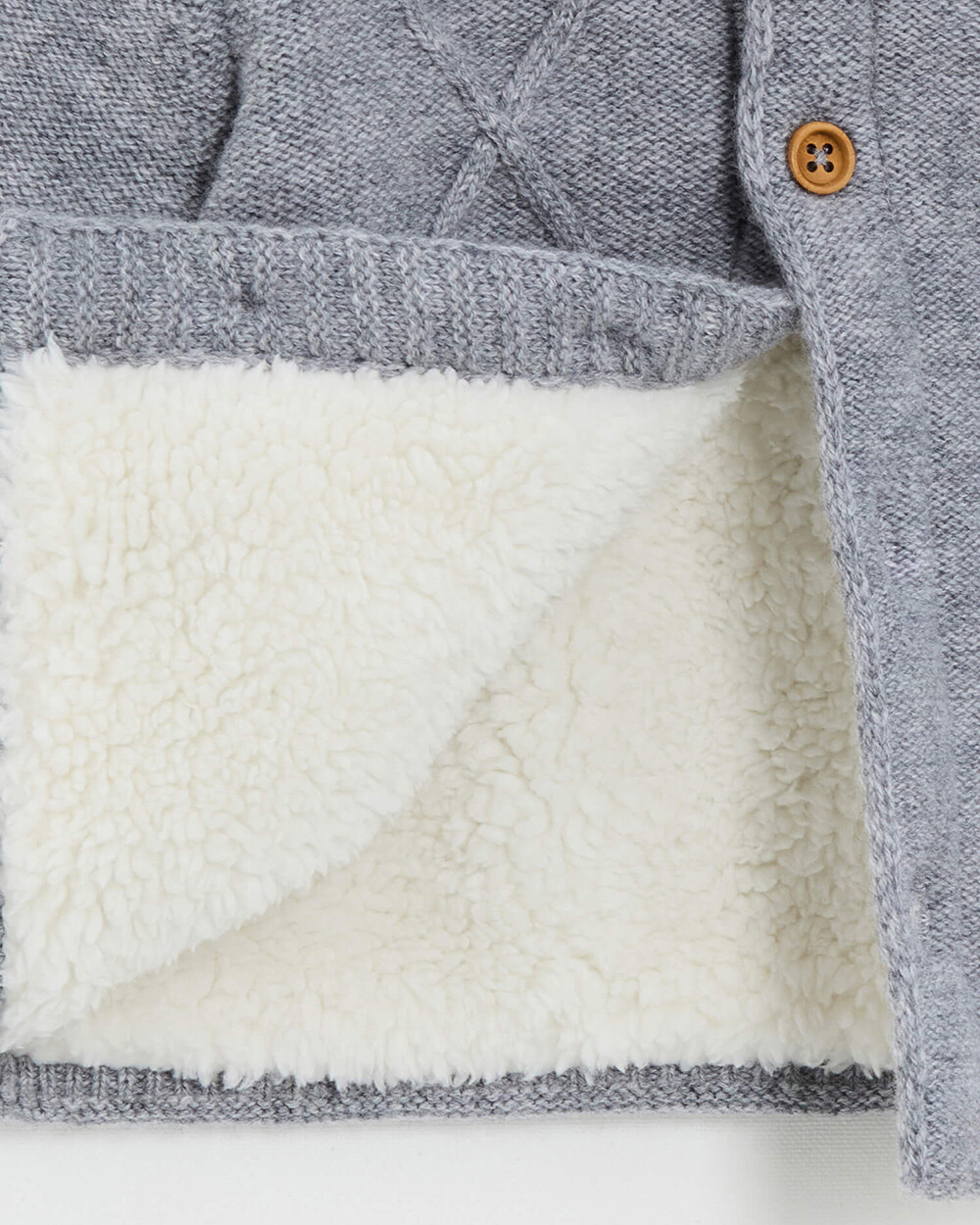 Veste &agrave; capuche en laine m&eacute;rinos Coloris Gris  Natalys