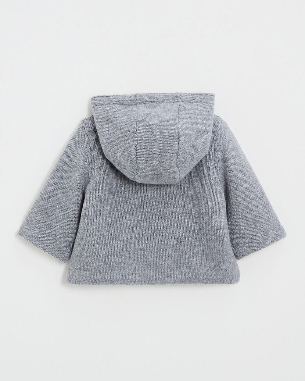 Veste &agrave; capuche en laine m&eacute;rinos Coloris Gris  Natalys