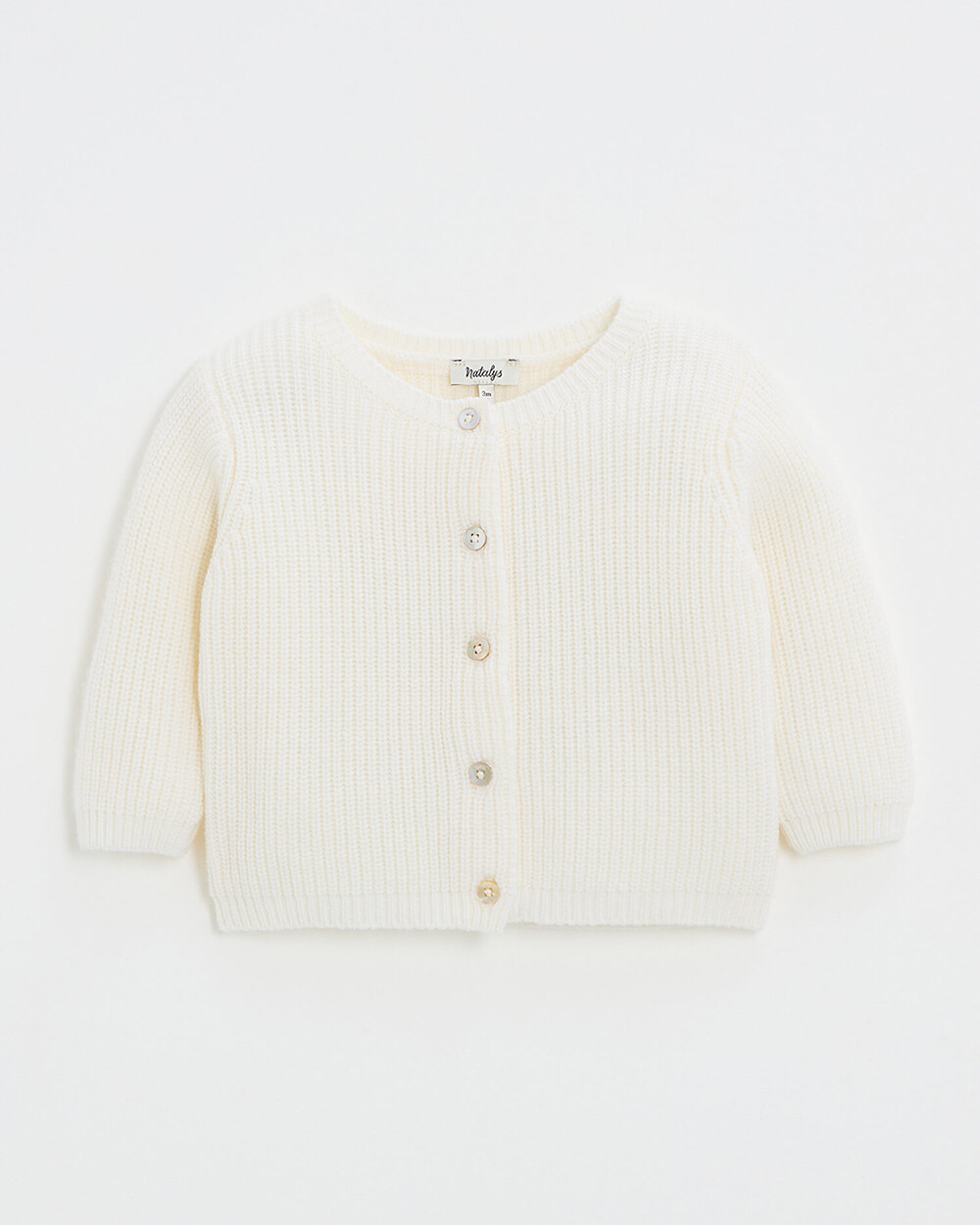 Gilet en laine mérinos Coloris Ecru Natalys