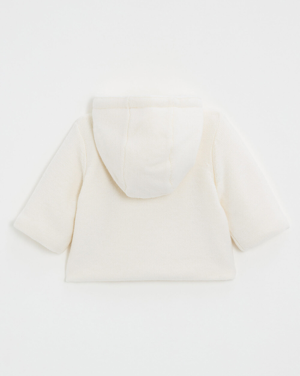 Veste à capuche en laine mérinos Coloris Ecru Natalys