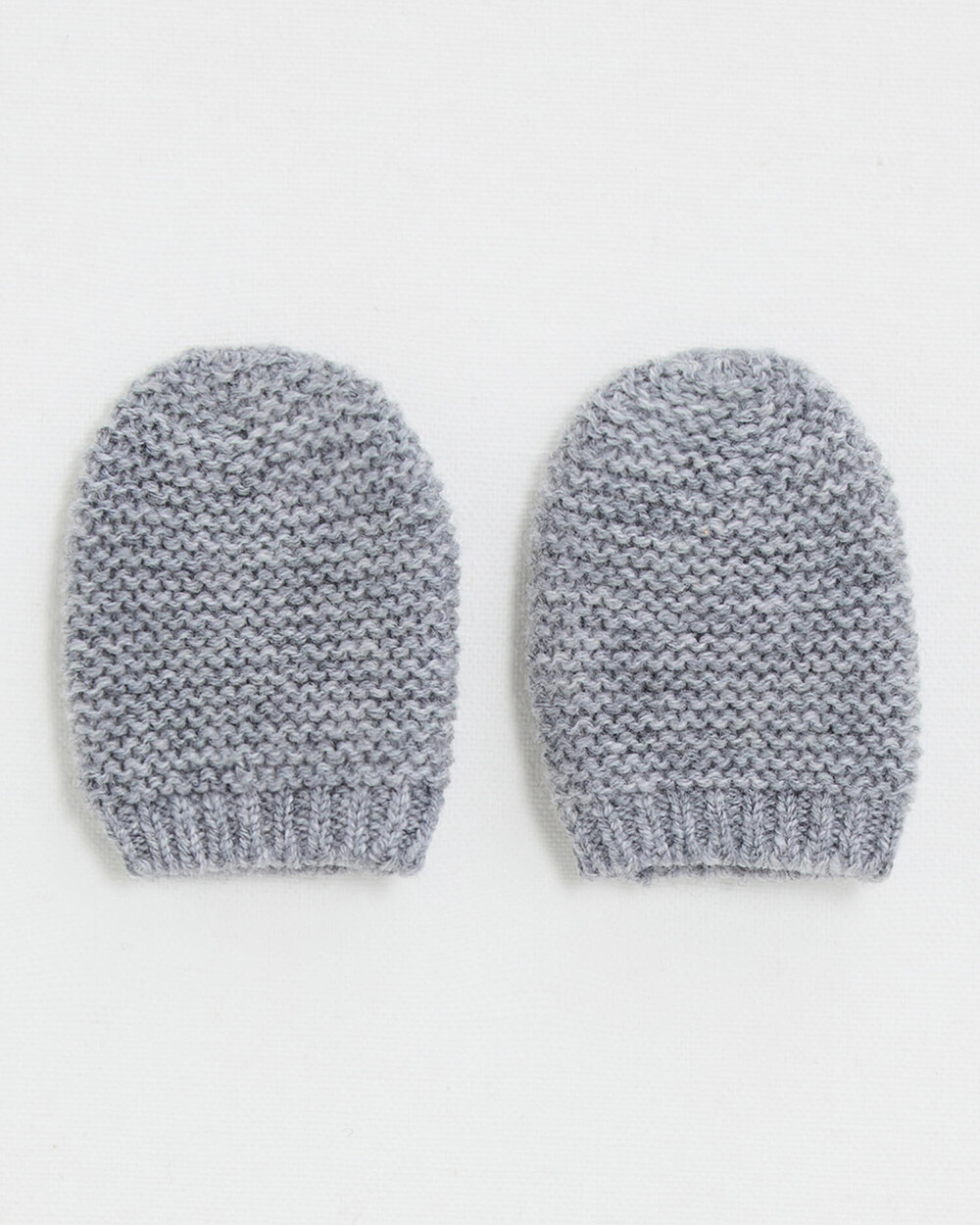 Moufles nouveau-né en laine mérinos Coloris Gris Natalys