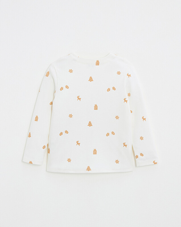 T-shirt manches longues imprimé Imprimé biscuits Natalys