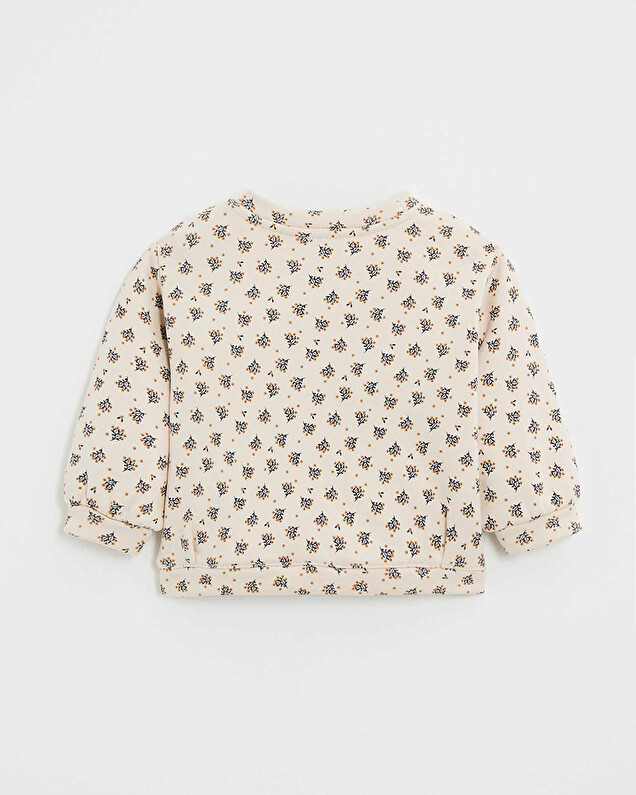 Sweat en molleton imprimé Imprimé boutons d'or Natalys
