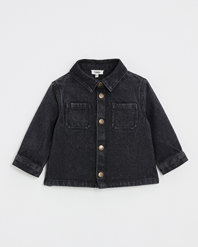 Chemise en denim Coloris gris anthracite Natalys
