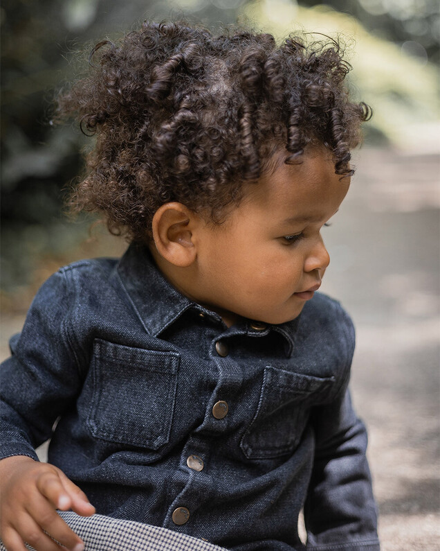 Chemise en denim Coloris gris anthracite Natalys