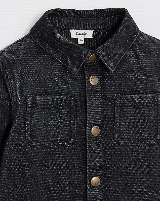 Chemise en denim Coloris gris anthracite Natalys