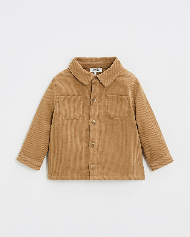 Chemise en velours côtelé Coloris caramel Natalys
