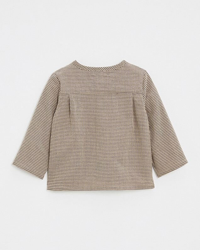 Chemise en vichy Coloris gris anthracite chiné/beige Natalys