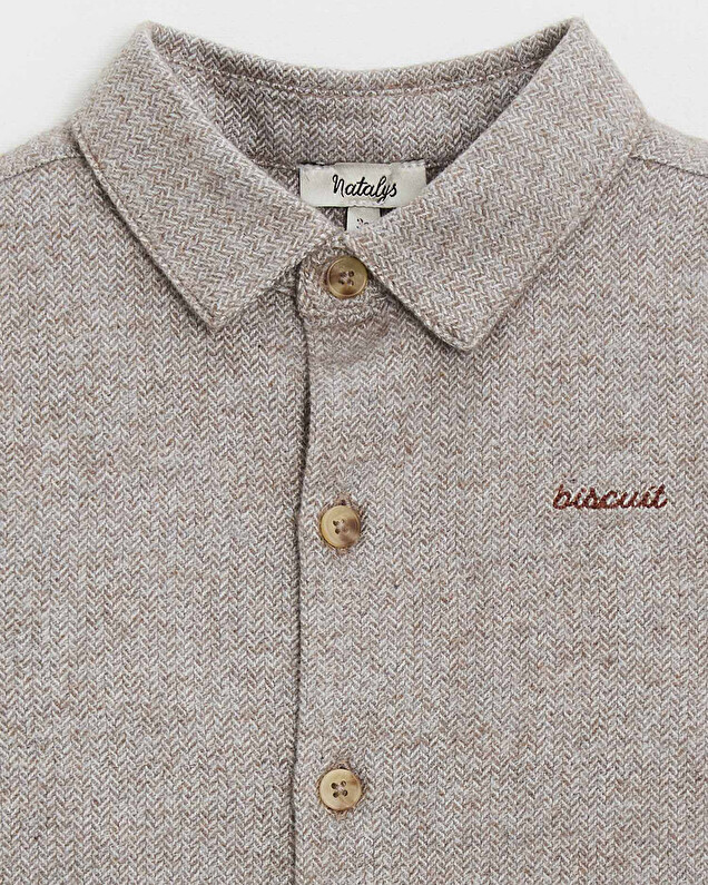Chemise en flanelle Coloris beige Natalys
