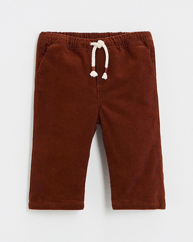 Pantalon en velours côtelé Coloris brique Natalys
