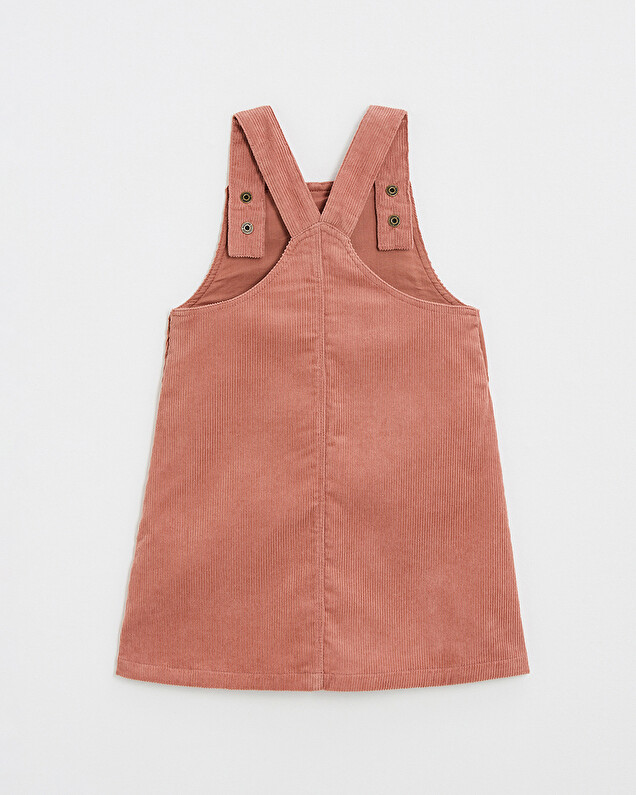 Robe salopette en velours Colors rose bégonia Natalys