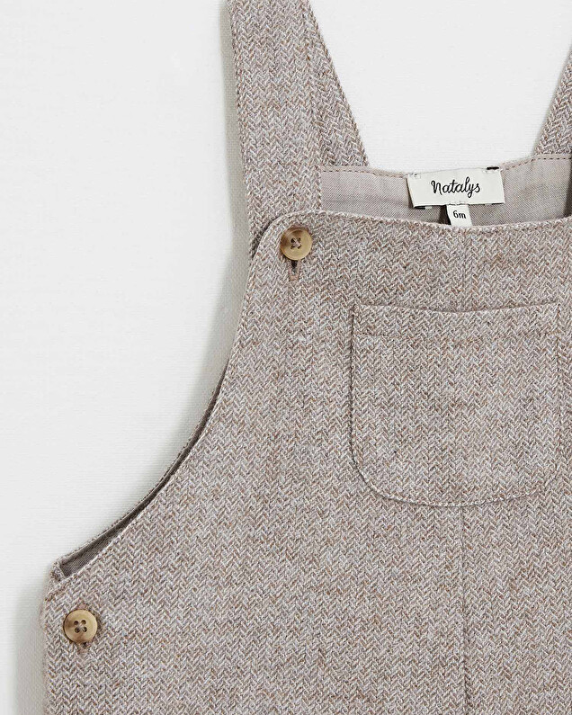 Salopette en flanelle Coloris beige Natalys
