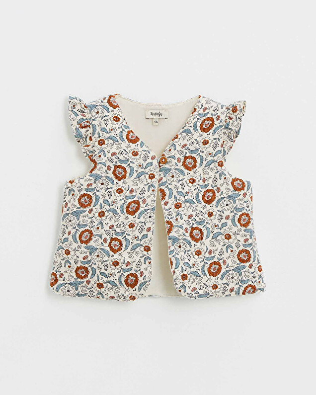 Gilet sans manche imprimé Imprimé fleurs folk Natalys
