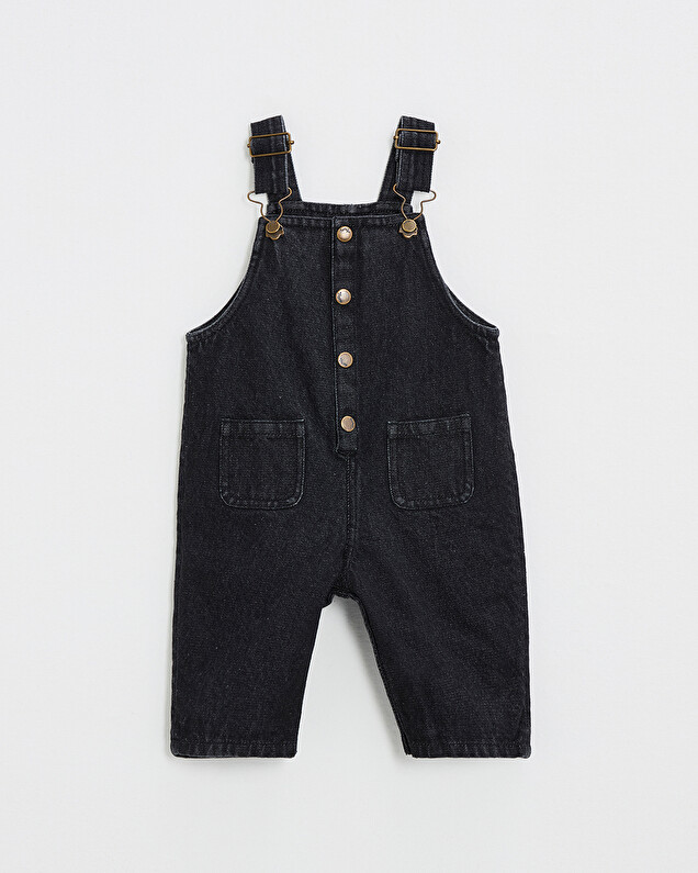 Salopette longue en denim Coloris gris anthracite Natalys
