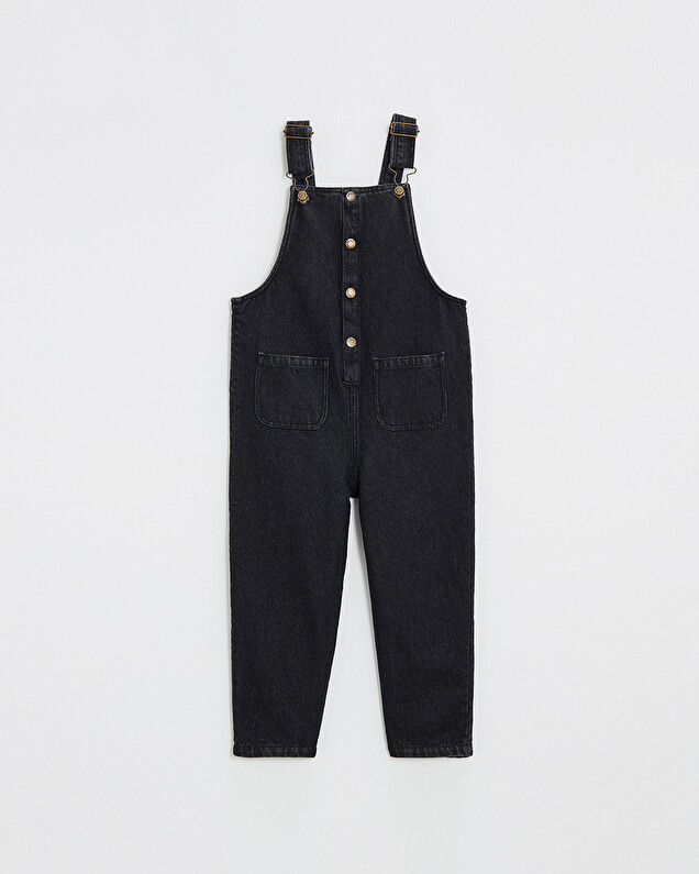 Salopette longue en denim Coloris gris anthracite Natalys