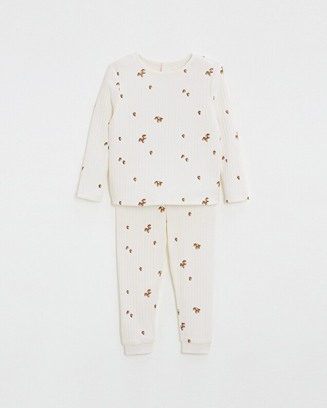 Pyjama en côtes enfant Imprimé automne Natalys