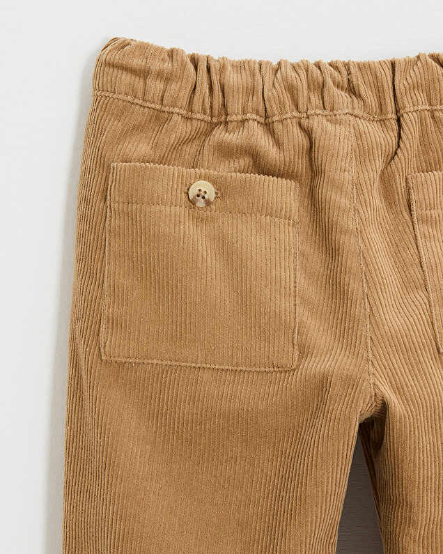 Pantalon en velours côtelé Coloris caramel Natalys