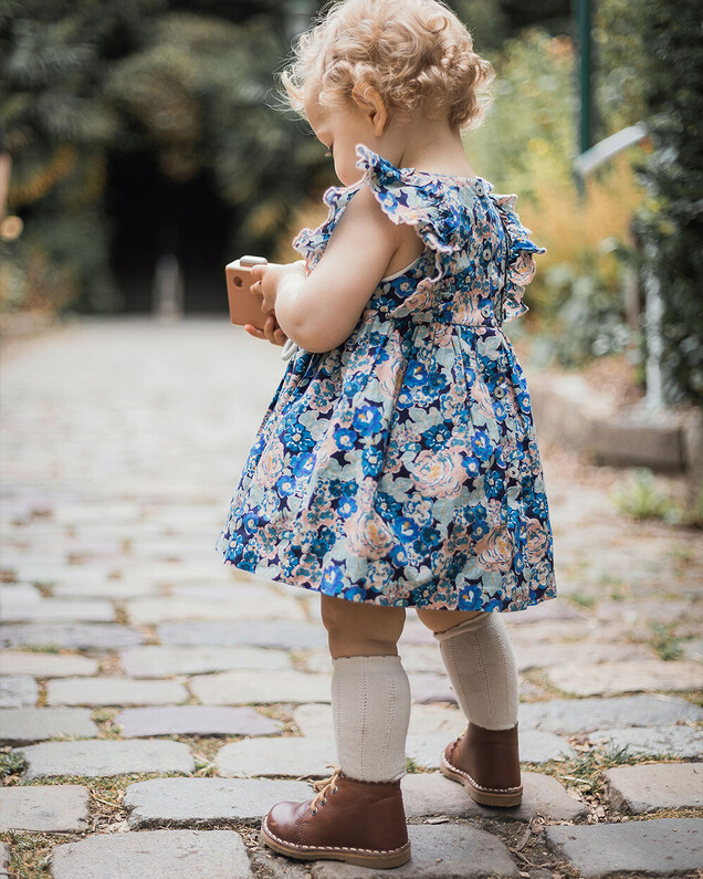 Robe sans manches en popeline Imprimé grosses fleurs Natalys