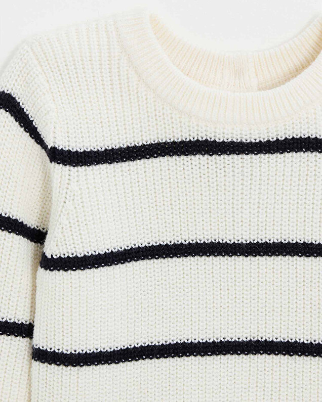 Pull en tricot rayé Coloris écru Natalys
