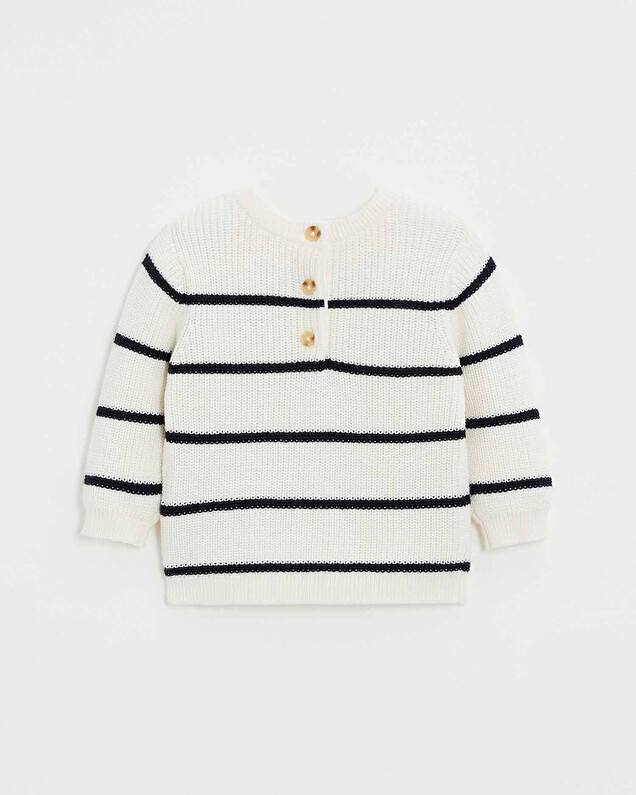 Pull en tricot rayé Coloris écru Natalys