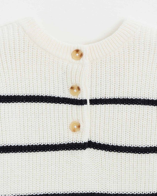 Pull en tricot rayé Coloris écru Natalys
