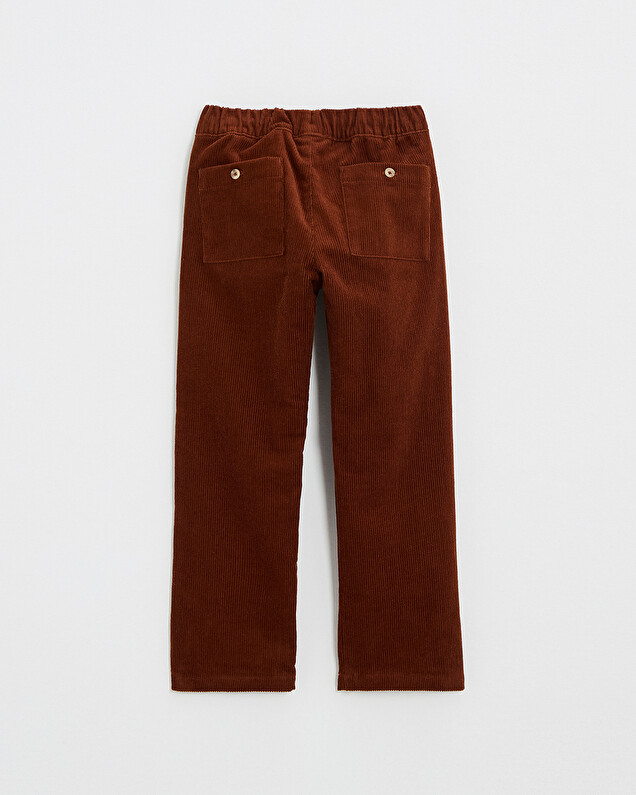 Pantalon en velours côtelé Coloris brique Natalys