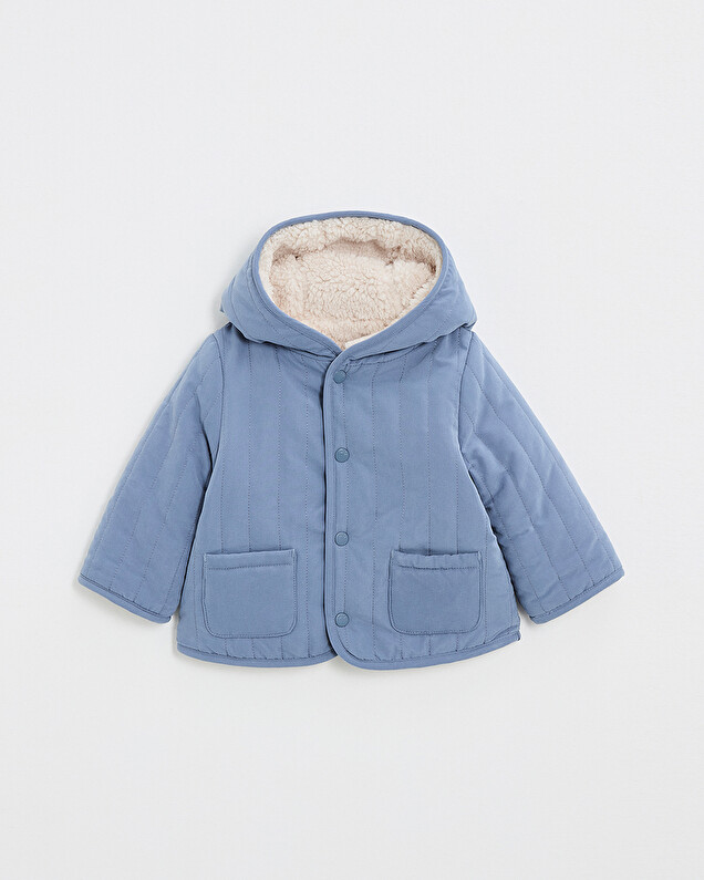 Manteau réversible déperlant Coloris bleu nocturne Natalys