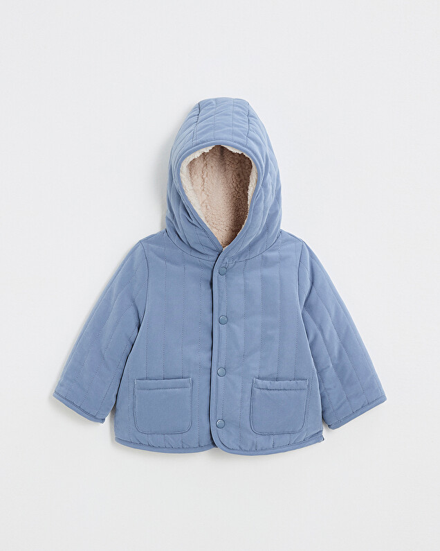 Manteau réversible déperlant Coloris bleu nocturne Natalys